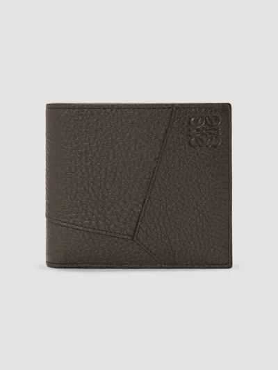 Loewe Men's Puzzle Leather Bi-fold Wallet In Brown