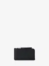 Loewe Puzzle Logo-debossed Leather Zipped Cardholder In Black