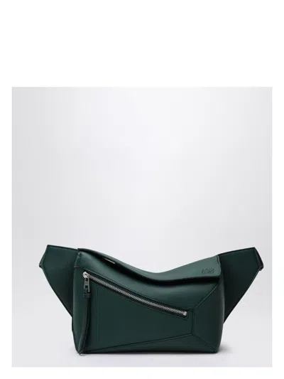 Loewe Men's Puzzle Small Waist Bag In Green