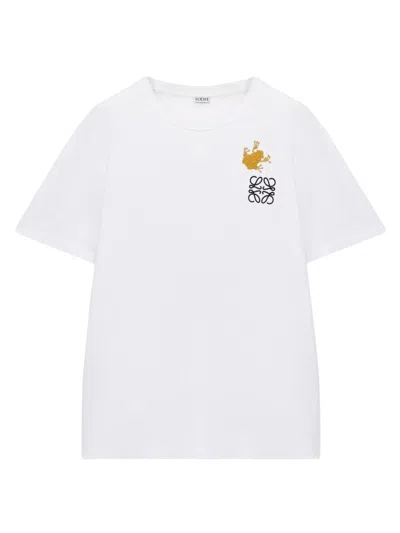 Loewe Men's Relaxed-fit Crewneck T-shirt In White