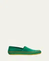 Loewe X Paula's Ibiza Suede Raffia-trim Rio Slippers In Multi