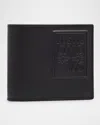 Loewe Men's Satin Calfskin Bifold Wallet In Shell Grey
