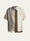 Loewe Striped Short-sleeved Shirt In Lt Beig Mu