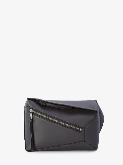 Loewe Small Puzzle Messenger Bag In Grey