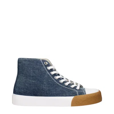 LOEWE LOEWE MEN'S SNEAKERS BLUE/DENIM FABRIC