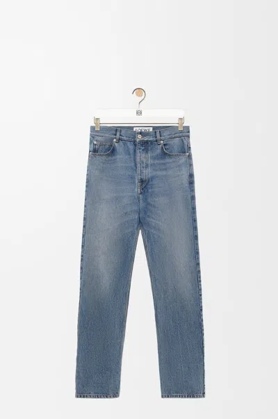 Loewe Men's Straight Leg Jeans In Blue