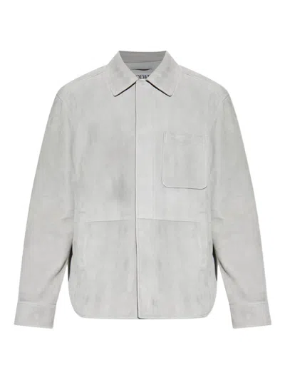 LOEWE LOEWE MEN SUEDE LEATHER OVERSHIRT