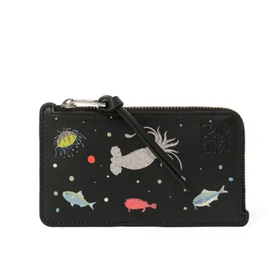 Loewe Men's Suna Fujita Deep Sea Cardholder In Black