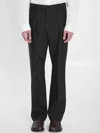 Loewe Wool And Silk Tailored Trousers In Black