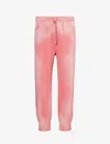 LOEWE LOEWE MEN'S WASHED PINK FADED-WASH BRAND-EMBROIDERED COTTON-JERSEY JOGGING BOTTOMS
