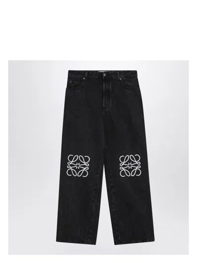 LOEWE MEN'S WIDE ANAGRAM JEANS