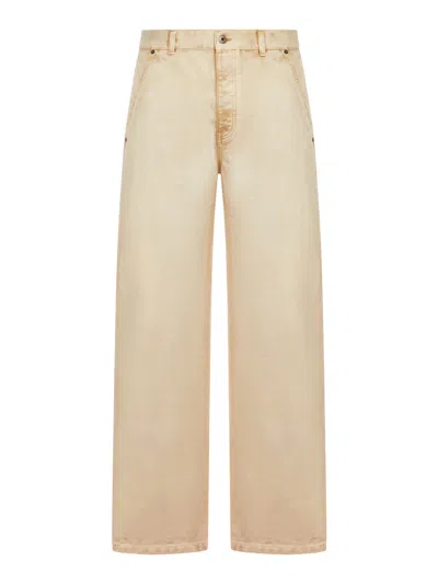 Loewe Men Wide Leg Jeans In Neutral
