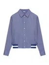 Loewe Logo Bomber Jacket In Blue
