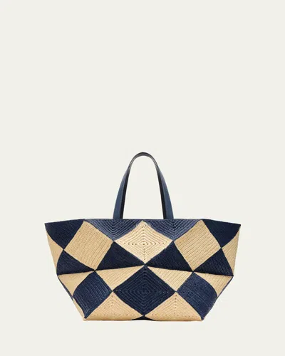 Loewe Men's Xxl Puzzle Fold Raffia Tote Bag
