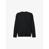 Loewe Relaxed Fit Crewneck Sweater With Embossed Logo In Black