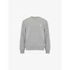 Loewe Mens Grey Melange Anagram Crewneck Wool Jumper In Gold