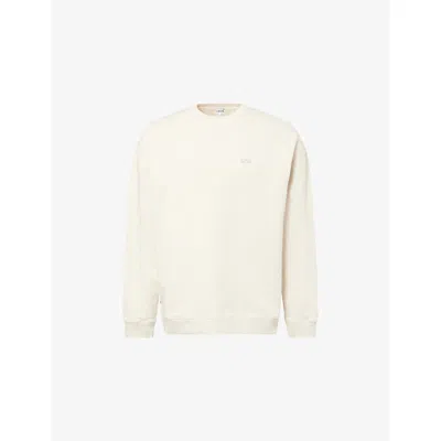 Loewe Mens Anagram-embroidered Cotton Sweatshirt Beige In Neutral