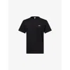 Loewe Mens Anagram-embroidered Cotton T-shirt Black In Black