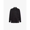 Loewe Mens Anagram Long-sleeve-cotton Shirt Black In Black