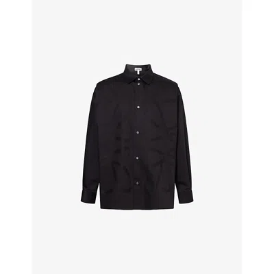 LOEWE MENS LOEWE ANAGRAM LONG-SLEEVE-COTTON SHIRT