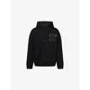 Loewe Anagram Patch Drawstring Cotton Hoodie In Black