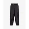 Loewe Mens Black  X On Patch-pocket Shell Cargo Trousers Xs