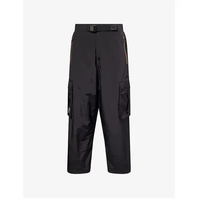 Loewe Mens Black  X On Patch-pocket Shell Cargo Trousers Xs