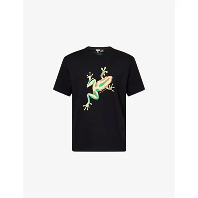 Loewe Mens Black  X Paula's Ibiza Graphic-print Cotton T-shirt