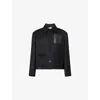 Loewe Leather Pocket Wool Jacket In Black