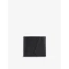 Loewe Textured Calfskin Bifold Wallet With Geometric Panel Detailing In Gray