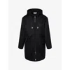 Loewe Mens Black Relaxed-fit Hooded Wool Coat In Black