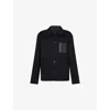 Loewe Mens Black Workwear Leather-pocket Wool And Cashmere Jacket In Black
