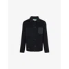 Loewe Mens Black Workwear Leather-pocket Wool And Cashmere Jacket In Black