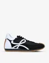 Loewe Mens  Flow Runner Monogram Leather And Shell Trainers In Black