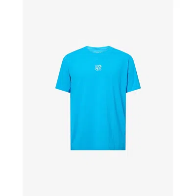 Loewe Mens Blue  X On Active Woven T-shirt Xs