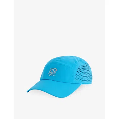 LOEWE MENS BLUE LOEWE X ON REFLECTIVE-BRANDING WOVEN BASEBALL CAP