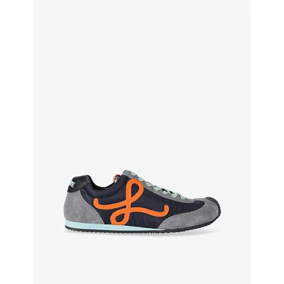 LOEWE MENS BLUE OTHER BALLET RUNNER 2.0 LEATHER AND SHELL LOW-TOP TRAINERS EUR 42 / 8 UK