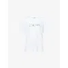 Loewe Logo-embroidered Cotton-jersey T-shirt In White