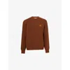 Loewe Mens Brown Anagram Crewneck Wool Jumper In Brown