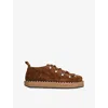 Loewe Mens Brown Rivet Suede Hiking Shoes Eur 44 / 10 Uk In Brown