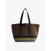 Loewe Men Fold Rafia Tote Bag In Multi
