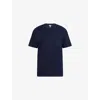 Loewe Mens Dark Navy Anagram Relaxed-fit Cotton-jersey T-shirt In Blue