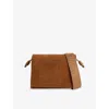Loewe Mens Tobacco Flamenco Suede Satchel Bag