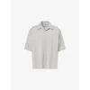 Loewe Mens Grey Monogram Short-sleeves Short-sleeve Wool Shirt In Gray