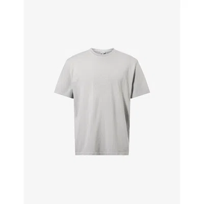 Loewe Mens Light Grey Relaxed-fit Embroidered-logo Cotton-jersey T-shirt In Gray