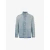 Loewe Anagram Washed Denim Overshirt In Washed Denim
