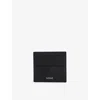 Loewe Mens Embossed Foiled-branding Leather Card Holder Black In Black