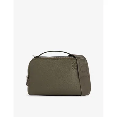 Loewe Mens Khaki Green Essential Camera Mini Leather Cross Body Bag