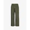 Loewe Cargo Trousers Utility Multiple Pockets In Khaki Green