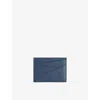 Loewe Mens Indigo Dye Puzzle Edge Plain Leather Cardholder In Purple